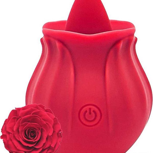 

factory outlet dual head tongue licking and sucking rose for clitorals electric women relaxing toy woman suction modes