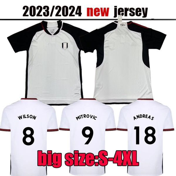 

2023 2024 kebano mitrovic soccer jerseys 23 24 home away cairney wilson muniz j. palhinha robinson men kids kit football shirt shirts unifor, Black;yellow