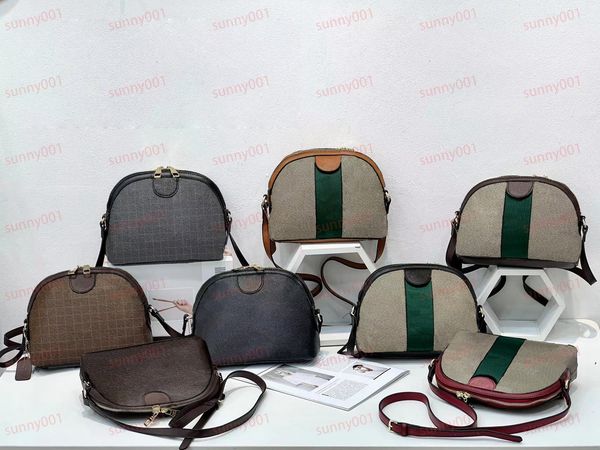 

printed grid and dot cross body bag designer double zipper shell wallet handbags the single shoulder bag luxury lady fashion bags