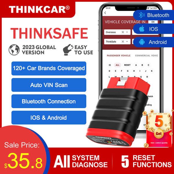 

automotive repair kits thinkcar thinksafe bluetooth obd2 automotive scanner all system all makes 5 resets obd 2 car diagnostic tools pk thin
