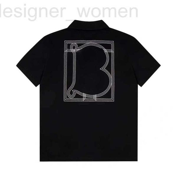 

men's polos designer summer men polo shirt tb printed short-sleeved tshirt burb designer lapel sweatshirt pullover tee casual tshirts, White;black