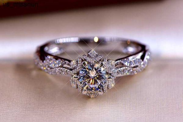 

band rings diwenfu 100 s925 silver jewelry lab moissanite ring for women silver 925 fashion jewelry anillos de wedding bands ring box ane j2
