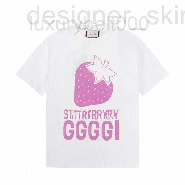 

women's t-shirt designer designer luxury strawbmicro label printing short sleeved t-shirt women's summer casual onaq 63sg, White