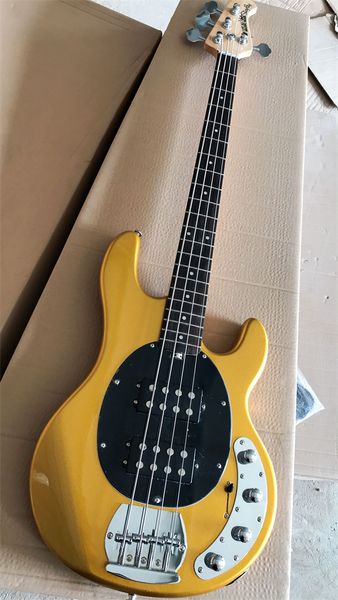 

4 string music man ernie ball sting ray electric bass guitar golden cs blue green white black musicman 9v battery active humbucker pickups