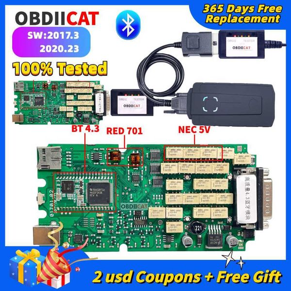 

automotive repair kits a++ single pcb tcs pro 2020.23+ keygen obd2 scanner bluetooth auto diagnostic tool for car/truck with nec relay real