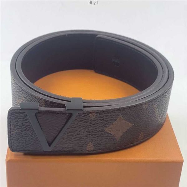 

designer belt fashion luxury plaid presbyopia striped leather men and women belts 3.8cm wide with box aaa 187cv1, Black;brown