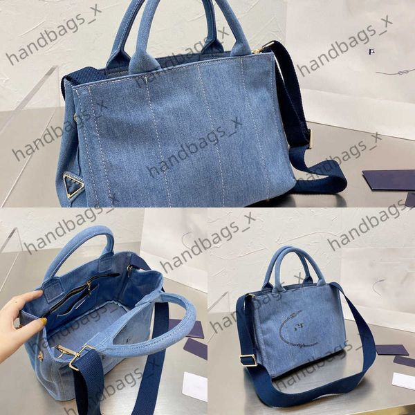 

designer bag p bag married to the new fashion cool denim canvas tote bag high sense small number large capacity shoulder bag handbag
