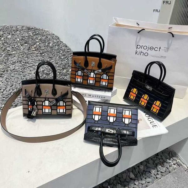 

designer bags birkin handbags tote 2023 new crocodile pattern womens fashion handbag casual versatile combination house have logo have logo