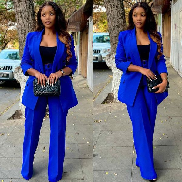 

celebrity women blazer suits royal blue girls custom made evening party formal birthday work wear 2 pieces, Black;red