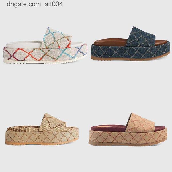 

woman slippers fashion sandals beach thick bottom slipper luxury designer platform alphabet lady leather flat slides''gg'&#03, Black