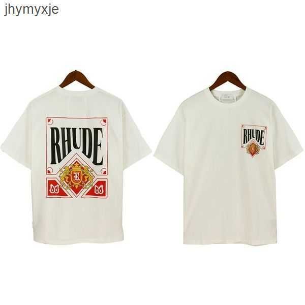 

rhude mens t-shirts designer for men short sleeve rhudes printing shirts tee loose tshirts woman oversized asian size uccb, White;black