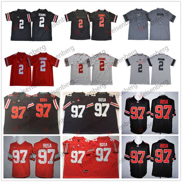 

ncaa college ohio state buckeyes football jerseys 2 j.k. dobbins 97 joey bosa jersey, Black