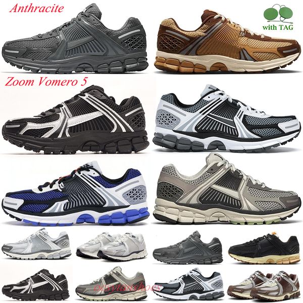 

running shoes vomero 5 zoom men women timeless vast grey anthracite earth fossil electric green outdoor sports trainers with box