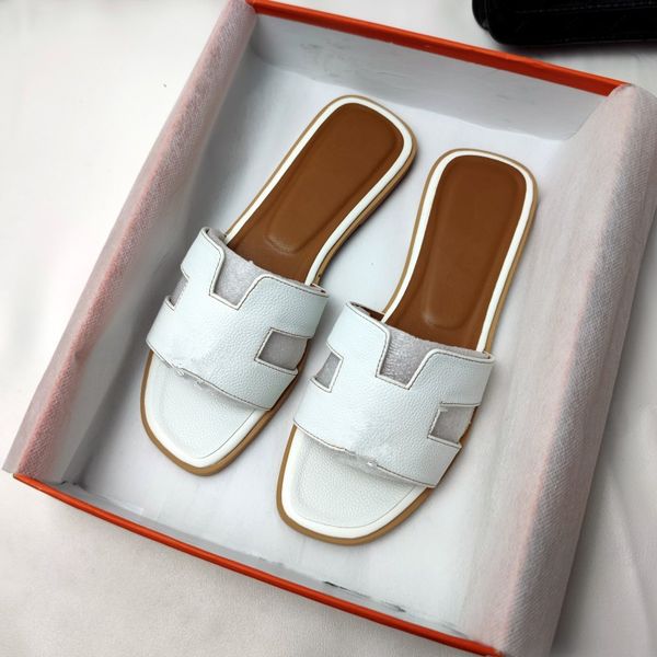 

latest women designer famous luxury slide sandal flat with women practical durable leather pure color lady seaside beach one sandals famous, Black