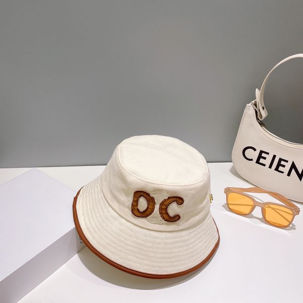 

2023 designer fashion bucket hats for women men outdoor contrast color sunscreen big brim hats, Blue;gray