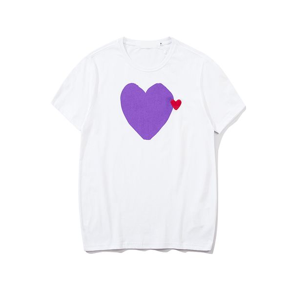 

summer mens t-shirts cdgs play t shirt commes short sleeve womens des badge garcons embroidery heart short sleeve red heart 112, White;black