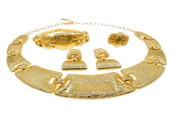 

selling exquisite brazilian gold large jewelry set italian bridal wedding banquet jewelry set h0009 2112046697400, Silver