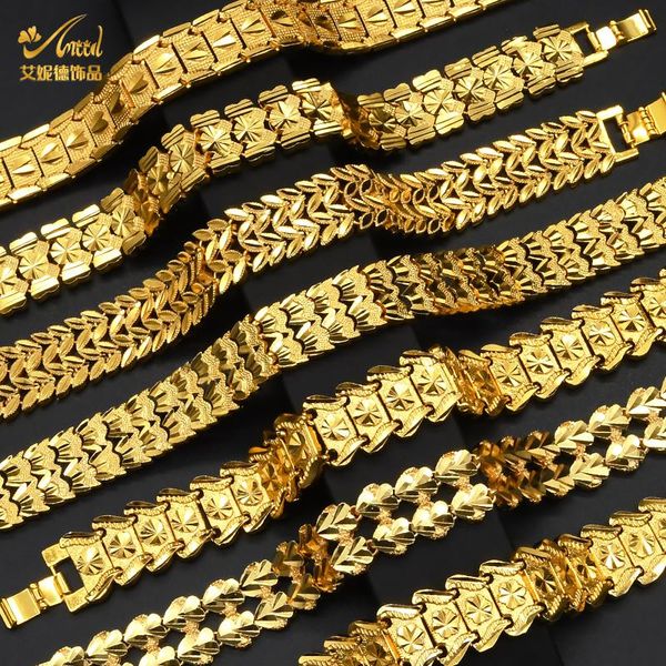 

bangle luxury african thick gold color bracelets sets women copper bracelet ethiopian dubai couple bangles for men 24k gold jewelry, Black