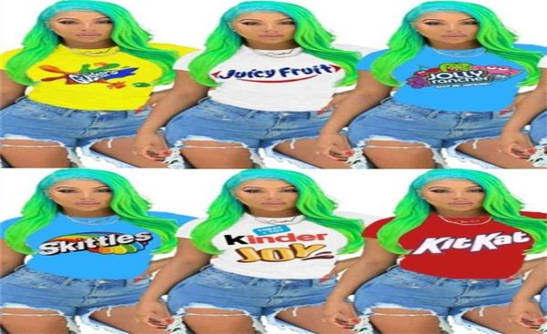 

summer women039s letters printed tshirts short sleeve fashion tees casual candy color girls ladies shortsleeved gg310096010983, White