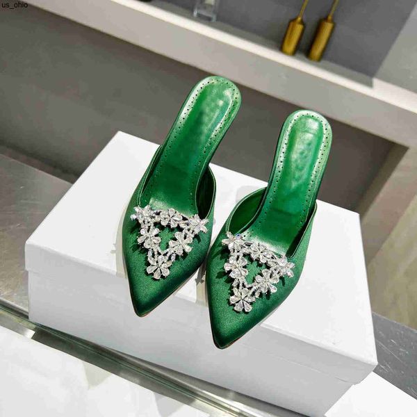 

sandals casual shoes manolo blahni summer sandals highheeled shoes designer pointed sunflower wedding party bow crystal embellished buckl j0, Black