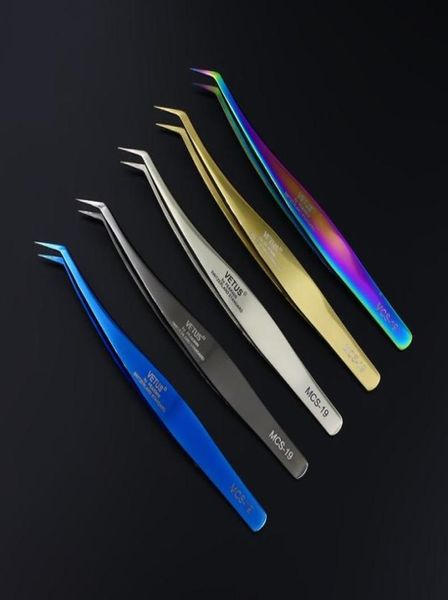 

vetus brand new mcs series premium beauty makeup tweezers mink eyelashes extension ultra fine tip tweezers2475227, Black