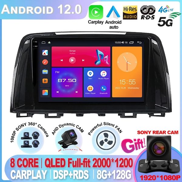 

for mazda 6 gj atenza 2012 2013 2014 2015 2016 2017 android 12 carplay auto car multimedia all-in-one car radio video player gps