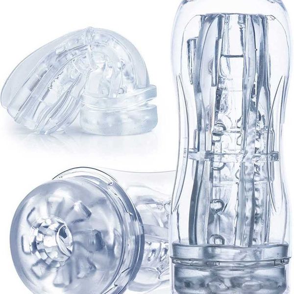 

factory outlet male toys sucking squeezer massager with texture