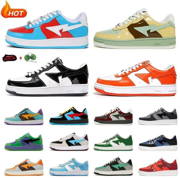 

with box designer bapestas casual shoes mens womens sta sk8 skate men women bapesta camouflage low sneakers
