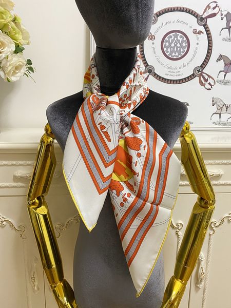 

women's square scarf scarves shawl 100% twill silk material pint pattern size 90cm- 90cm, Blue;gray