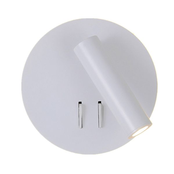 

ch bedside wall lights dual switched lamp backlight 6w with reading light 2w led working independently white/black/nickel horizontal/vertica