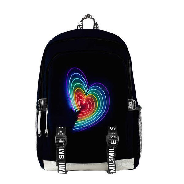 

rainbow color around the 3d digital printing travel trips large-capacity duffel bag