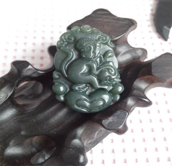 

china039s xinjiang hetian jade zodiac monkey peace pendant with d34706776, Silver