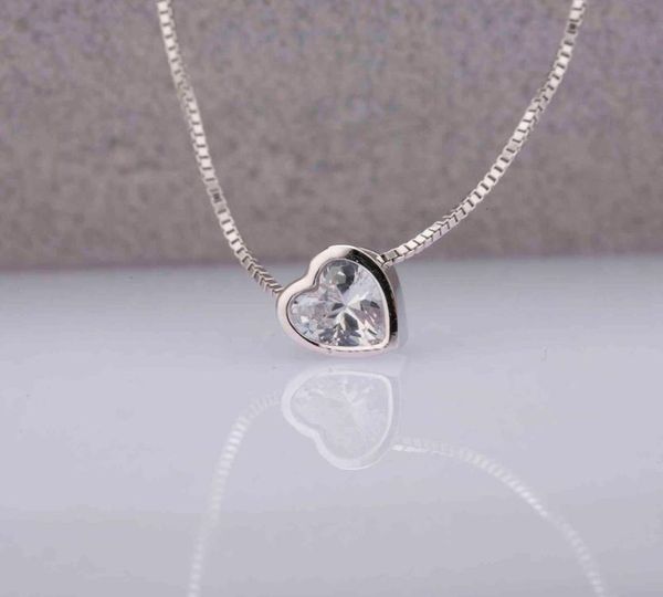 

fashion 925 sterling gemstone women chain pendant gold plated custom sier necklace2360891, Silver
