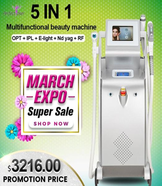 

5 in 1 elight ipl laser tattoo removal machines lasers rf skin lifting 3 handles1333983, Black