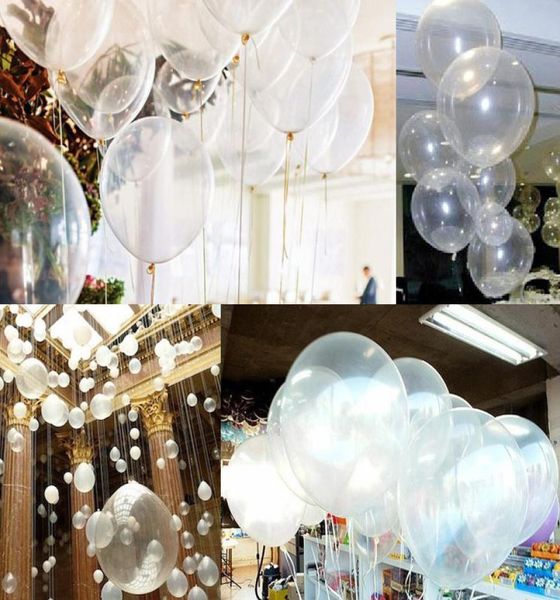 

1bag clear latex pearl balloons transparent round balloon party wedding birthday anniversary decor 12 inch 1bag100pcs new8594558