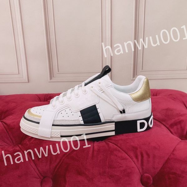 

2023 new luxury quality casual shoes designer men shoes leather lace up men fashion platform sneakers white black mens womens