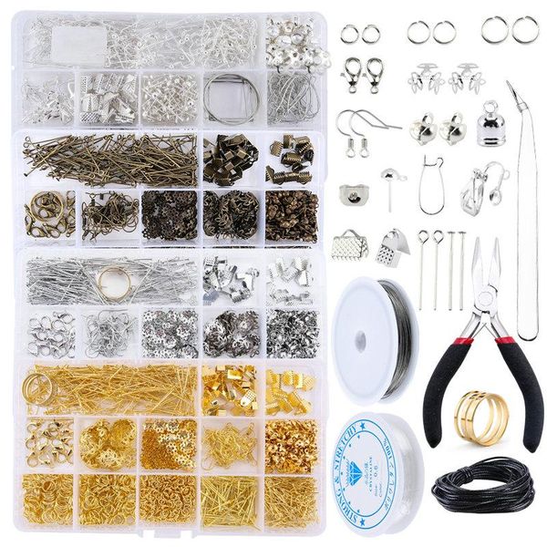 

polish mixed jewelry making findings set metal alloy accessories kit jewelry findings supplies for jewelry beading making handmade diy, Blue