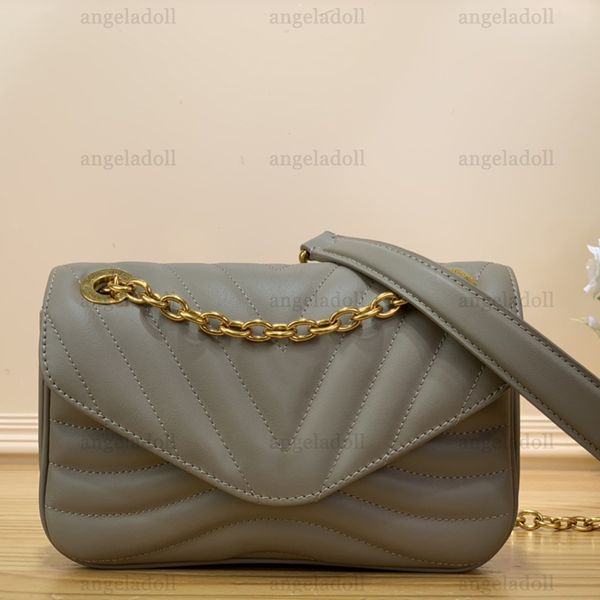 

10a retro mirror quality designers new wave chain bag small 21cm womens taupe bag real leather quilted handbag pm flap purse pochette crossb