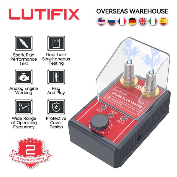 

automotive repair kits lutifix st100 car spark plug tester ignition candle testers 220v 110v double hole analyzer automotive diagnostic tool