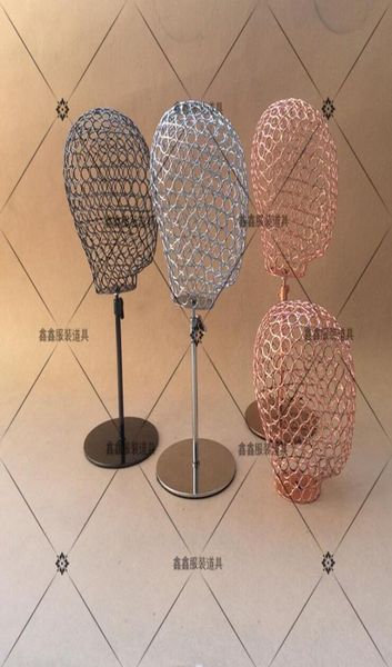 

fashionable hat head holder head mannequin for hat display wire hollow head model female male unisex5785158, White