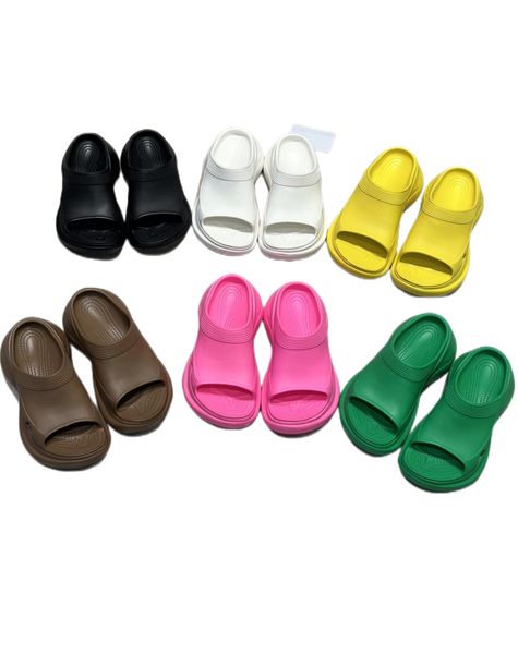 

designer men foam slipper woman balenciagai shoe wholesale price summer beach flip flops head sandals leather flat belt buckle sandals l bat, Black