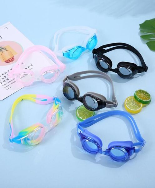 

kids waterproof silicone anti fog uv shield swimming glasses goggles children eyewear eyeglasses colorful adjustable7187796
