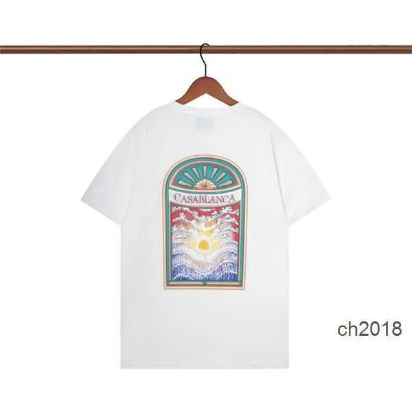 

mens womens designer t shirt printed fashion man t-shirt qualities cotton casual tees short sleeve luxury hip hop streetwear casablanc tshir, White;black