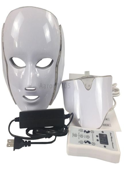 

7 colors pon pdt led skin care facial mask blue green red light therapy microcurrent beauty machine face neck mask7551283