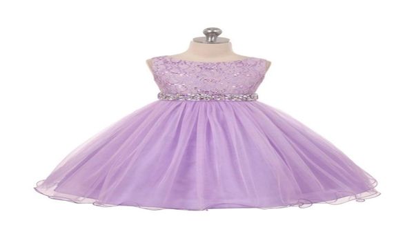 

2019 on lilac designer kids dresses organza a line jewel neck lace bodice beaded belt formal wear girls party gowns3264313, White;blue