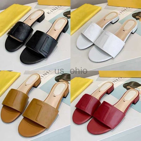 

slippers 2021 black leather slides women designer sandals lettering calfskin 25 mm flats slipper flip flops summer beach shoes no271 j230523