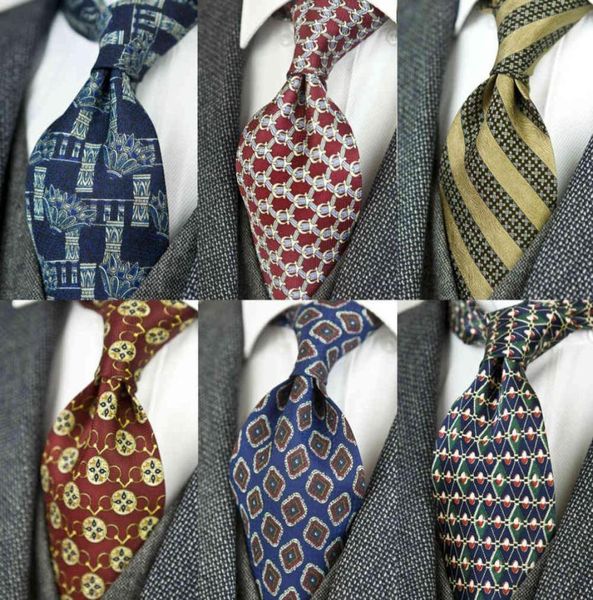 

10cm vintage printing ties men039s neckties 100 silk pattern abstract geometric character multicolor handmade3253436, Blue;purple