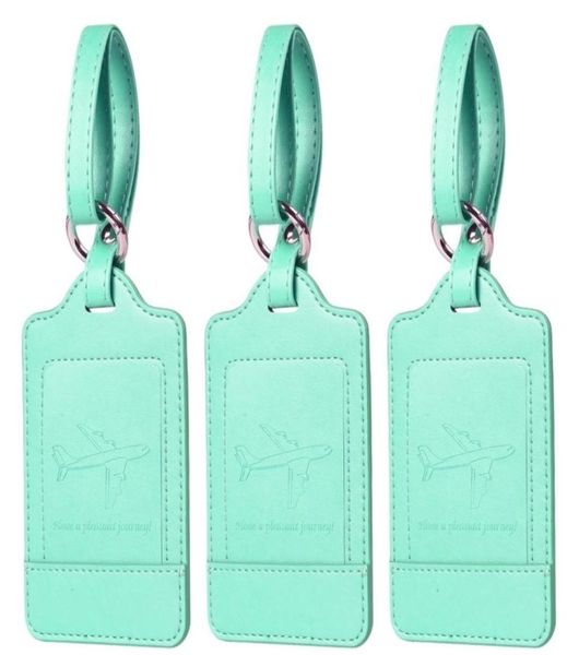 

leather luggage tag bag parts fashion suitcase id addres holder boarding tags portable label travel accessories6662912, Black