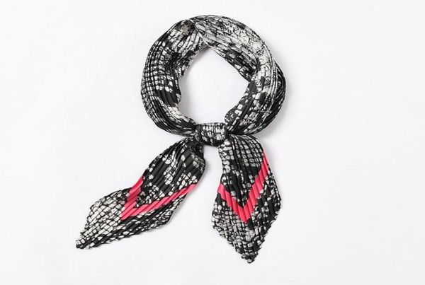 

scarves fashion black square crinkle silk scarf women horse pattern crumple neck wear pleated handkerchief foulard femme bufanda 58656787, Blue;gray