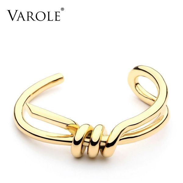 

bangle varole elegant knot cuff bracelet gold color bangle bracelets for women bangles jewelry wholesale pulseiras, Black